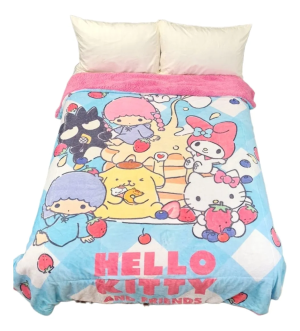 Cobertor Borrega Amigo Hello Kitty Friends
