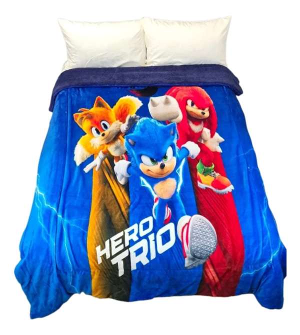 Cobertor Borrega Amigo Sonic Hero Trio