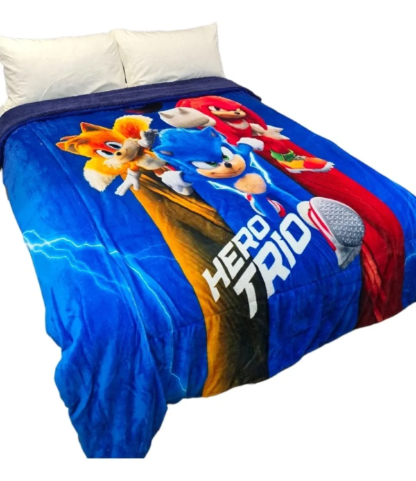 Cobertor Borrega Amigo Sonic Hero Trio