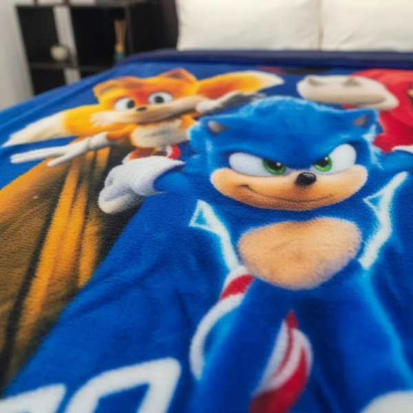 Cobertor Borrega Amigo Sonic Hero Trio