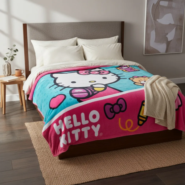 HELLO KITTY MODA2 Cobertor Borrega Amigo Hello KItty Moda