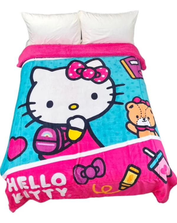 HELLO KITTY MODA5 Cobertor Borrega Amigo Hello KItty Moda