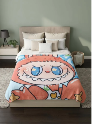 Cobertor Ligero Providencia Labubu Naranja