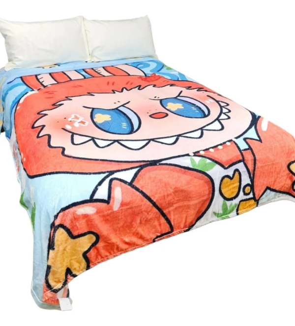 Cobertor Ligero Providencia Labubu Naranja