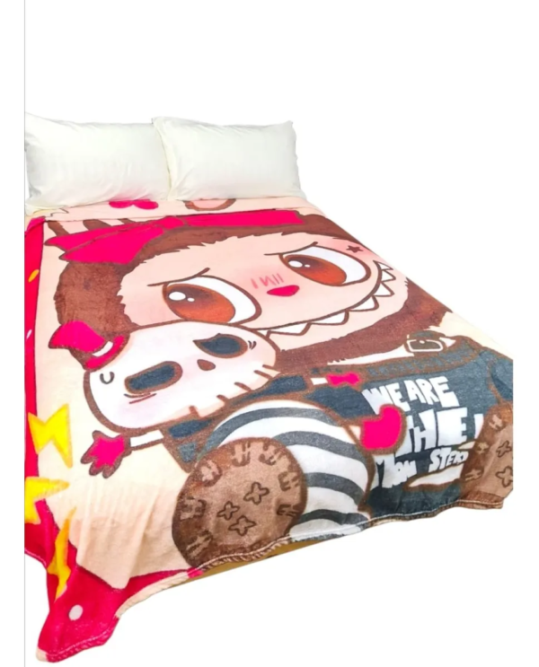 Cobertor Ligero Providencia Labubu Rojo