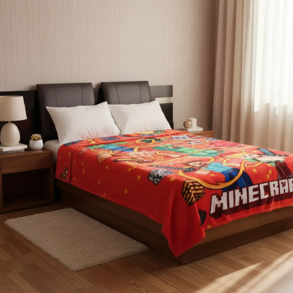 Cobertor Ligero Providencia Minecraft Rojo