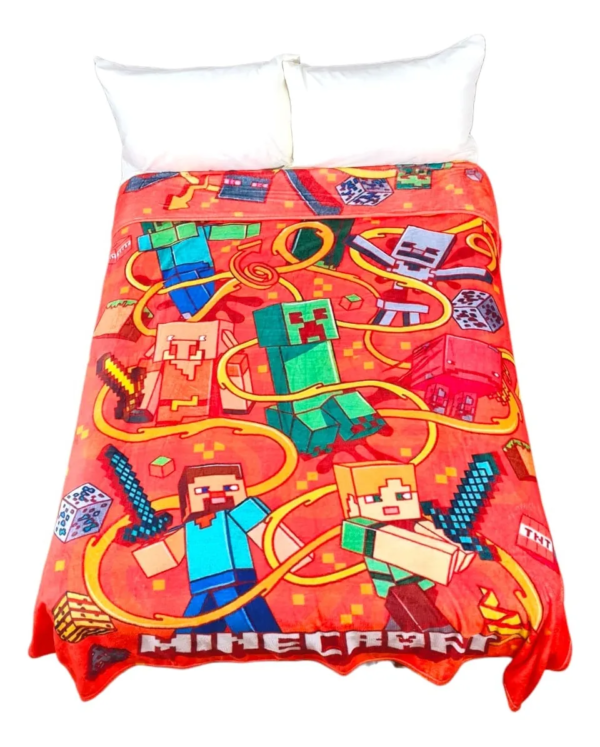 Cobertor Ligero Providencia Minecraft Rojo