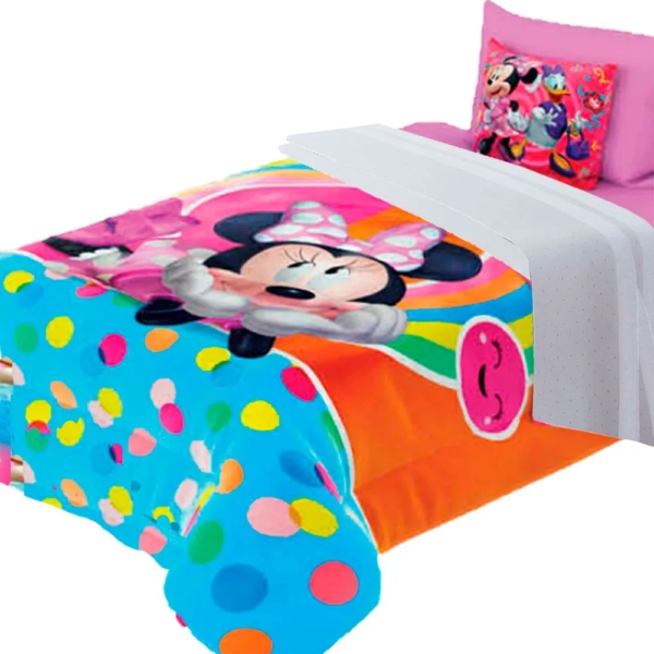 Cobertor Ligero Individual Providencia Minnie Confeti
