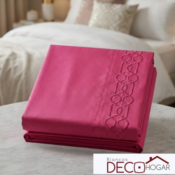SABANA ROSA2 Sabana Bordada Casaisla Rosa Mat