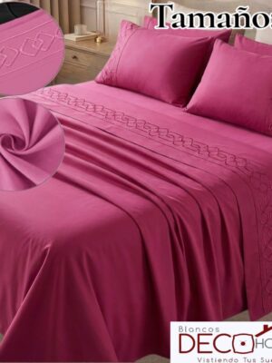 SABANA VINO Sabana Bordada Casaisla Vino Ks