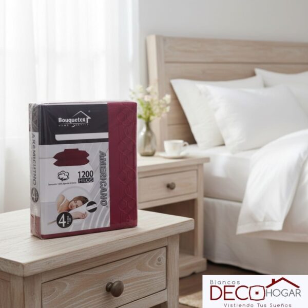 Sabana Bordada Casaisla Vino Ks