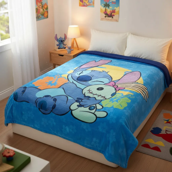 Cobertor Borrega Amigo Stitch Aloha🩵🌺