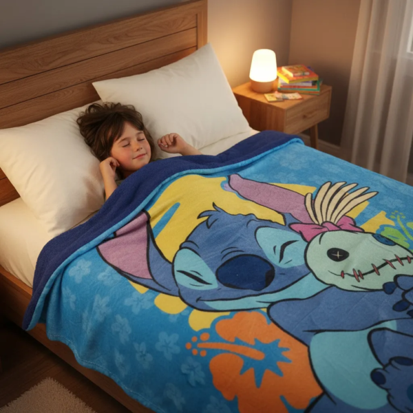 Cobertor Borrega Amigo Stitch Aloha🩵🌺