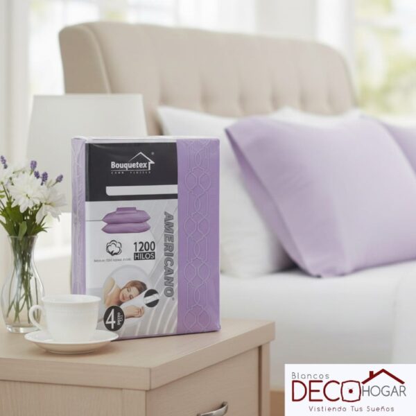 Sabana Bordada Casaisla Lila Ks