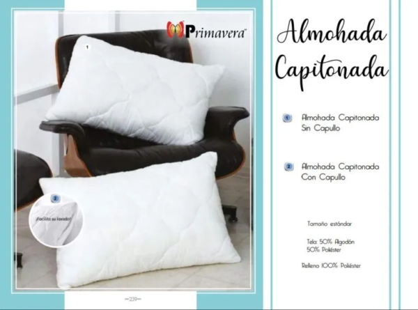 Almohada Capitonada Sin Capullo Estandar